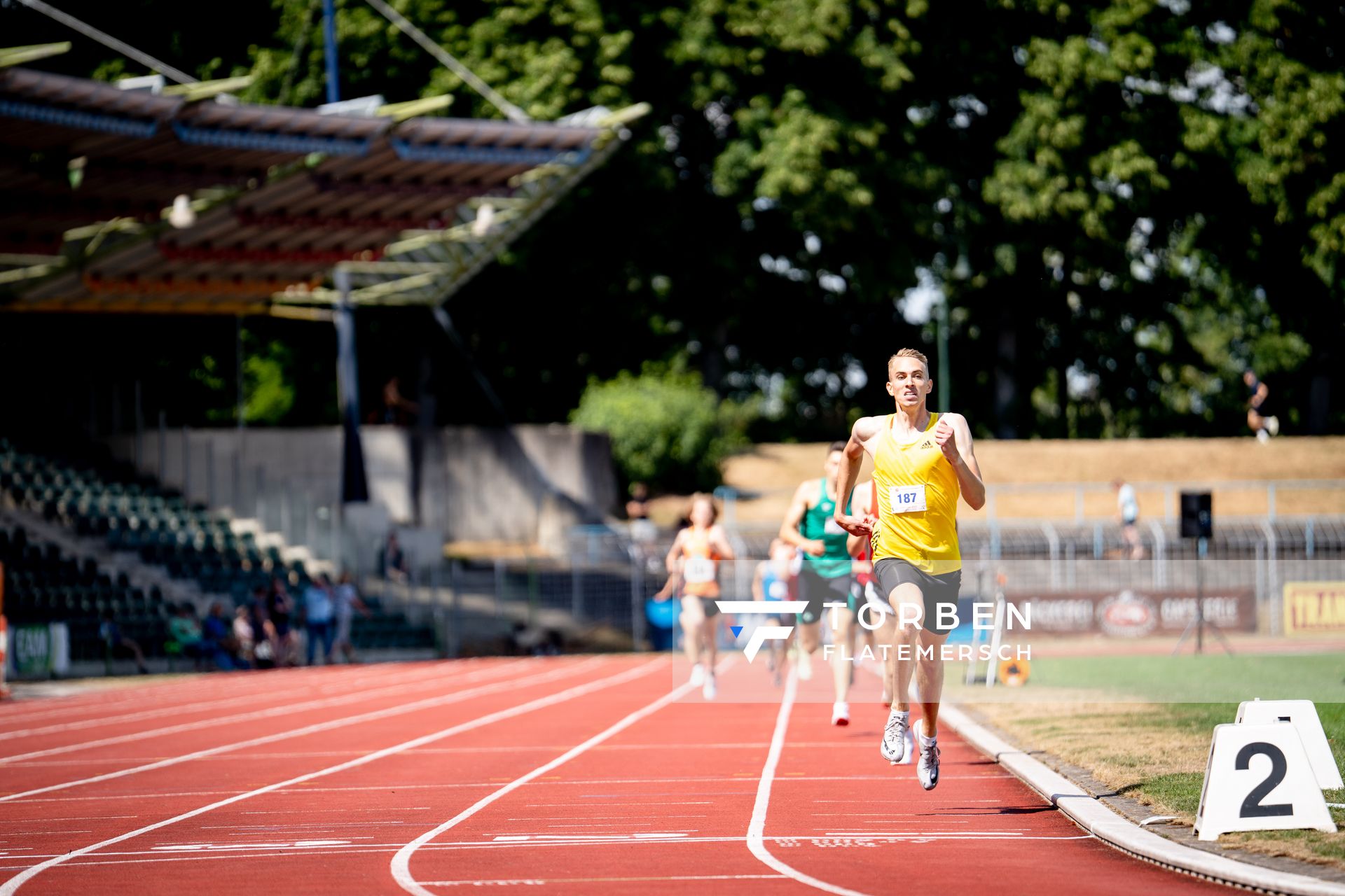 Luis Oberbeck (LG Goettingen) ueber 800m am 03.07.2022 waehrend den NLV+BLV Leichtathletik-Landesmeisterschaften im Jahnstadion in Goettingen (Tag 1)